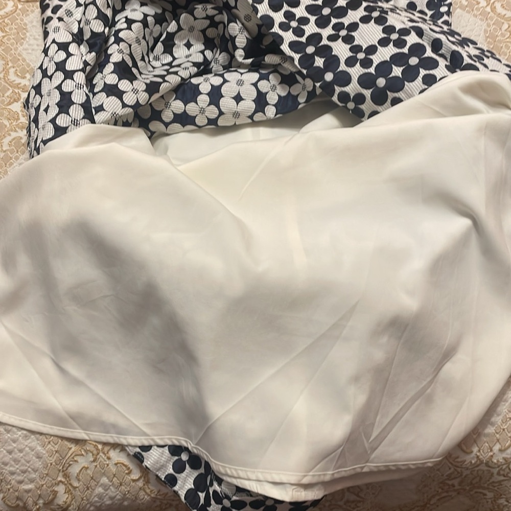 rsvp by TALBOTS Size 12 Sleeveless Dress. Deep Navy and Off White. - Picture 8 of 16
